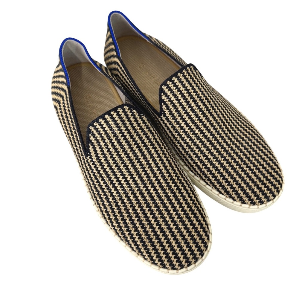 Rothys The Original Slip On Sneaker in Toffee Stripe Hemp 10
